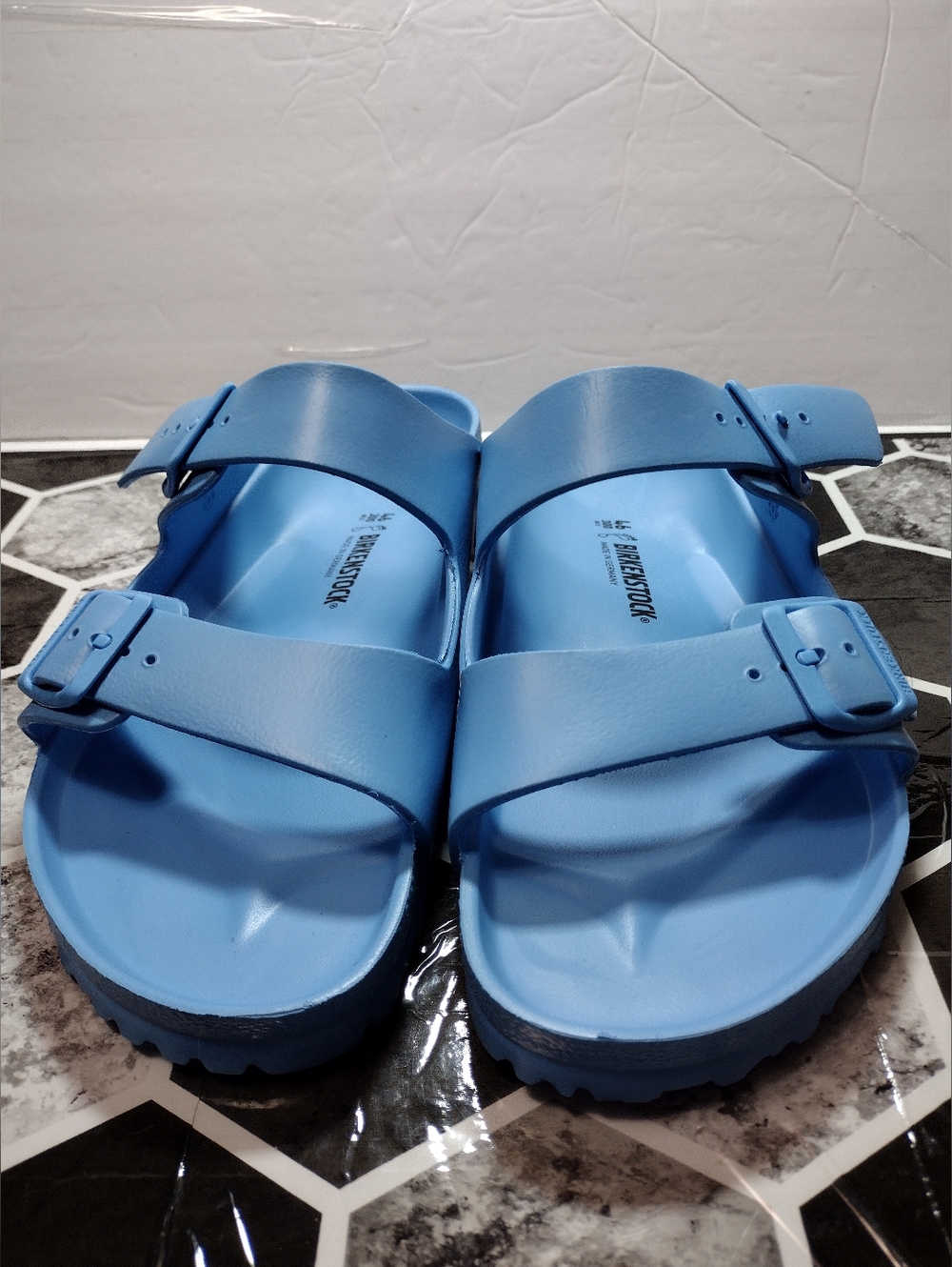 Birkenstock Arizona EVA Slide Sandals in Light Blue  Man's Size 13